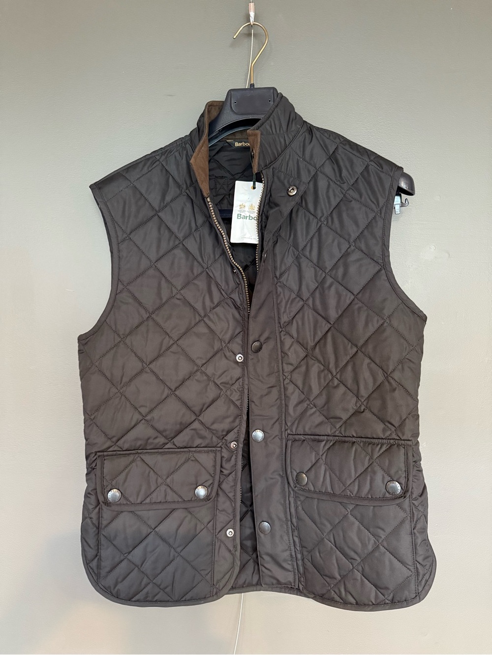 Barbour Quilted Brown Sleeveless Vest